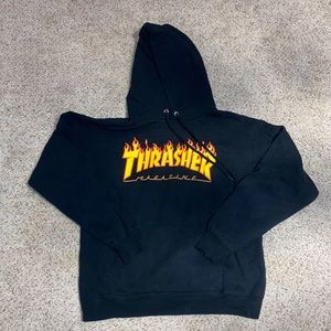 Black trasher hoodie